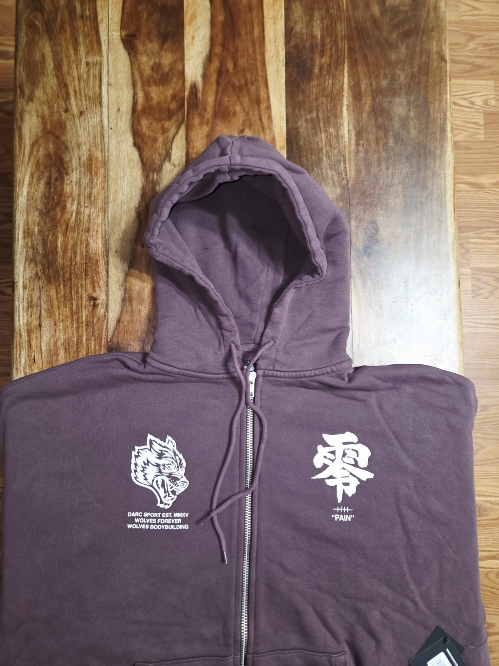 Darc Sport/Naruto Collab "PAIN" Unisex Purple Zip-Up Hoodie - Picture 3 of 9